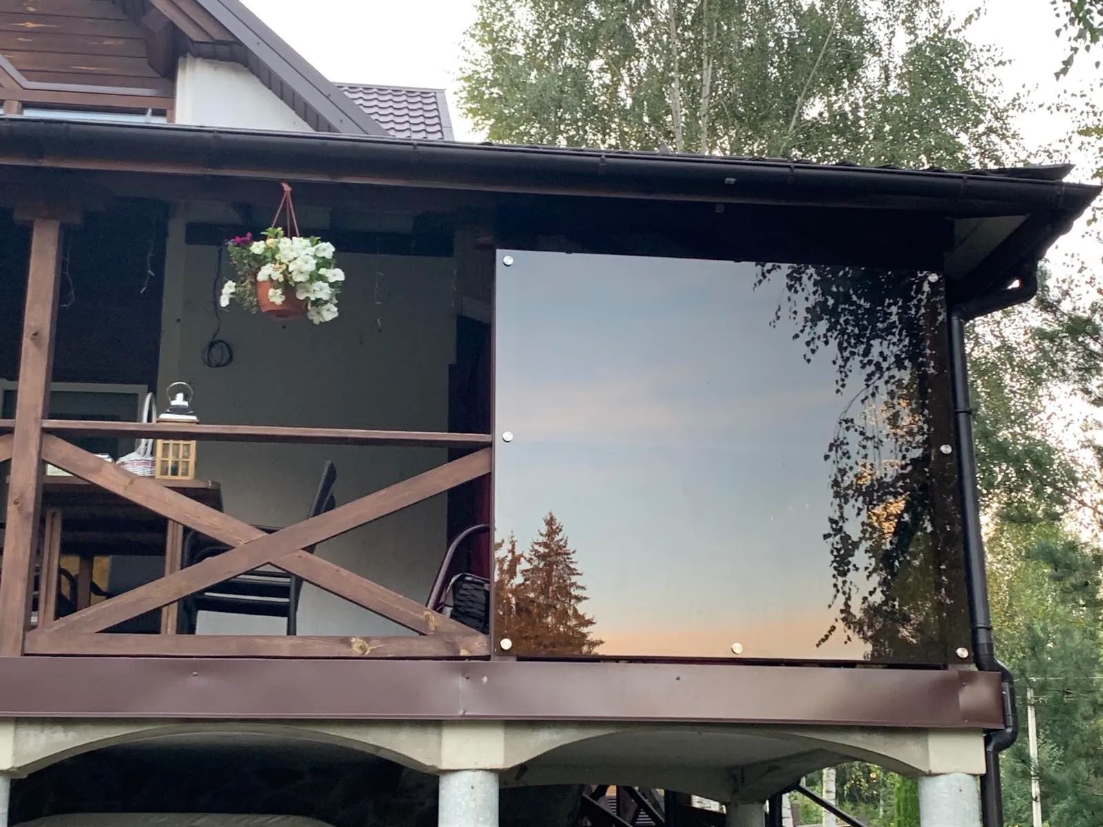 Безрамное остекление террасы